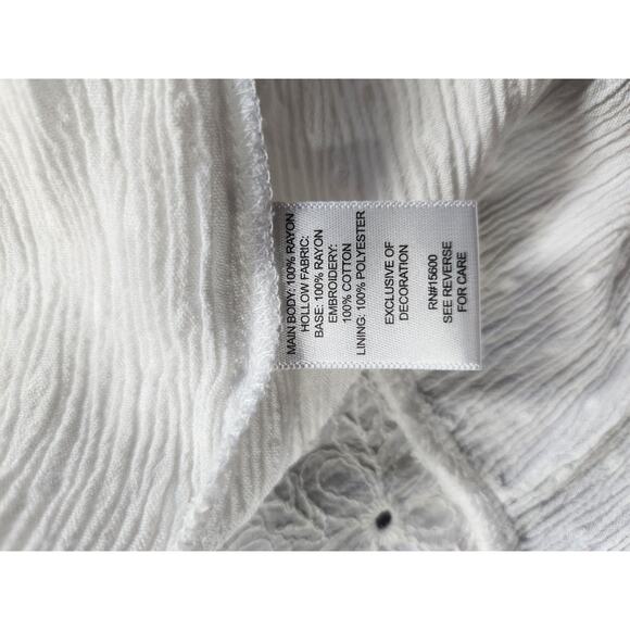 Kate & Sam Dress Womens Size Small S White Boho Hippie Prarie Summer Textured95 - Picture 7 of 16